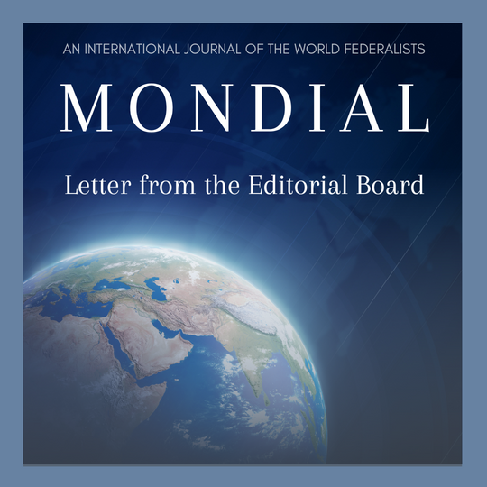 Mondial Winter 2023: Letter From the Editorial Board